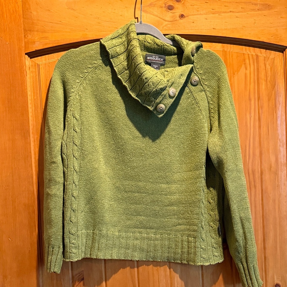 Woolrich Olive Cowl Neck Sweater